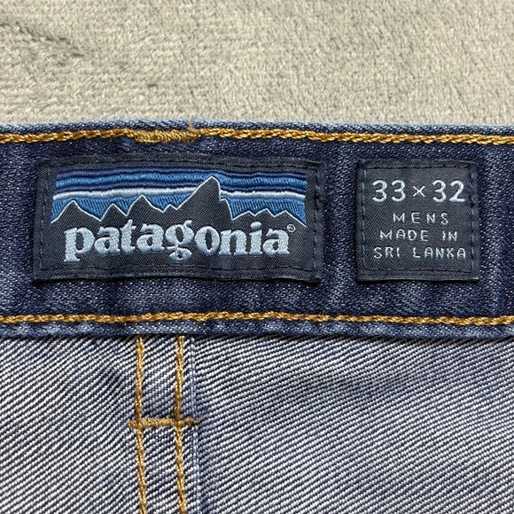 Patagonia Straight Stretch Jeans 33x32 Mens Organic Cotton Blue Denim Iron Clad - Picture 3 of 16